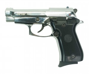Охолощенный СХП пистолет Retay MOD84 (Beretta 84FS) 9mm P.A.K, никель