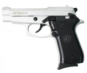 Охолощенный СХП пистолет Retay MOD84 (Beretta 84FS) 9mm P.A.K Chrome