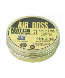 Пули для пневматики Apolo Air Boss Match Pistol 4,5 мм, 0,45 г (500 штук)