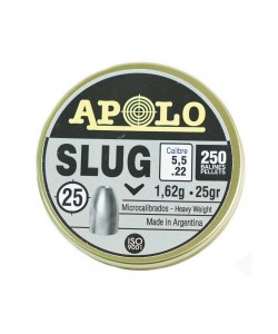 Пули полнотелые Apolo Slug 5,5 мм, 1,62 г (250 штук)