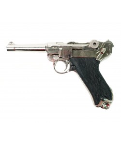 Макет пистолет Luger Parabellum P08, никель (Германия, 1898 г.) DE-8143