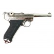 Макет пистолет Luger Parabellum P08, никель (Германия, 1898 г.) DE-8143 - фото № 1