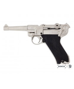 Макет пистолет Luger Parabellum P08, никель (Германия, 1898 г.) DE-8143
