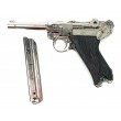 Макет пистолет Luger Parabellum P08, никель (Германия, 1898 г.) DE-8143 - фото № 3