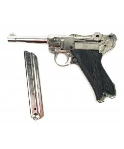 Макет пистолет Luger Parabellum P08, никель (Германия, 1898 г.) DE-8143