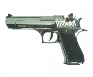 |Уценка| Охолощенный СХП пистолет Retay Eagle X (Desert Eagle) 9mm P.A.K, никель (№ 00204442–204–уц)