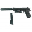 Игрушечный пистолет Shantou 100000174 (пластик, 6 мм, ЛЦУ, глушитель) - фото № 6