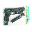 Игрушечный пистолет Shantou 100000174 (пластик, 6 мм, ЛЦУ, глушитель) - фото № 4