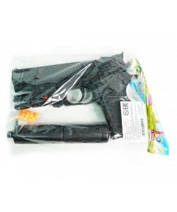 Игрушечный пистолет Shantou B00845 (пластик, 6 мм, ЛЦУ, глушитель)