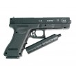 Игрушечный пистолет Shantou 100002679 - Glock 17 (пластик, 6 мм, глушитель) - фото № 3