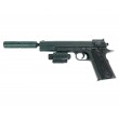 Игрушечный пистолет Shantou B01409 - Colt 1911 (пластик, 6 мм, ЛЦУ, глушитель) - фото № 1