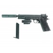 Игрушечный пистолет Shantou B01409 - Colt 1911 (пластик, 6 мм, ЛЦУ, глушитель) - фото № 4