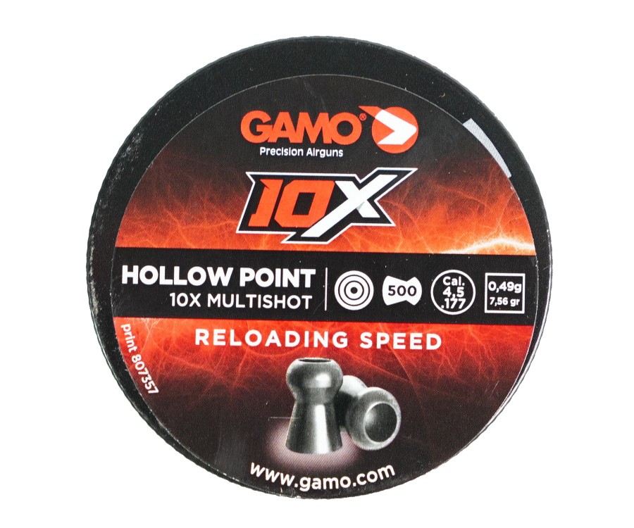 Пули для пневматики Gamo 10X 4,5 мм, 0,49 г (500 штук)