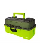 Ящик Plano для приманок и аксессуаров с 1-ур. системой хранения, 2 отдел. на крышке (дымч./ярко-зеленый)
