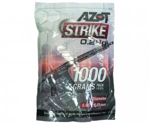 Шары для страйкбола Azot Strike 0,28 г, 3500 штук (1 кг, белые)