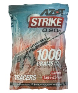 Шары трассерные Azot Strike Tracers 0,20 г, 5000 штук (1 кг, зеленые)