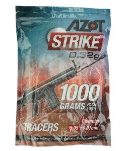 Шары трассерные Azot Strike Tracers 0,32 г, 3100 штук (1 кг, зеленые)