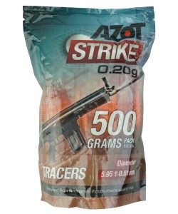 Шары трассерные Azot Strike Tracers 0,20 г, 2500 штук (0,5 кг, зеленые)