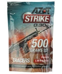 Шары трассерные Azot Strike Tracers 0,30 г, 1650 штук (0,5 кг, зеленые)