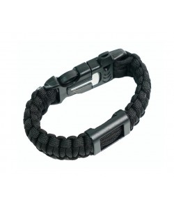 Браслет из паракорда (открывашка, кресало и свисток на защелке) AS-SL0014 Black