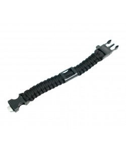 Браслет из паракорда (открывашка, кресало и свисток на защелке) AS-SL0014 Black