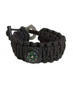 Браслет из паракорда Outdoors Survival (кресало) AS-SL0015 Black