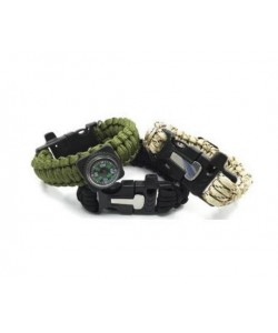 Браслет из паракорда (компас, кресало и свисток на защелке) AS-SL0012 Green Camo