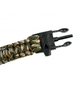 Браслет из паракорда (компас, кресало и свисток на защелке) AS-SL0012 Green Camo