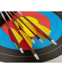 Стрела лучная карбон под дерево Centershot Grizzly 400 натуральное оперение 4”