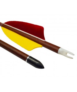 Стрела лучная карбон под дерево Centershot Grizzly 400 натуральное оперение 4”