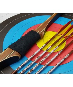 Стрела лучная карбон под дерево Centershot Grizzly 400 натуральное оперение 4”