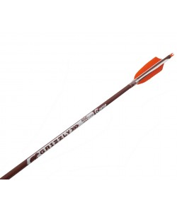 Стрела лучная карбон под дерево Centershot Grizzly 400 натуральное оперение 4”