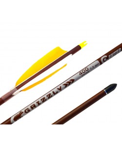 Стрела лучная карбон под дерево Centershot Grizzly 500 натуральное оперение 4”