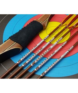 Стрела лучная карбон под дерево Centershot Grizzly 500 натуральное оперение 4”