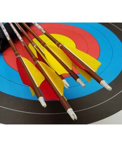 Стрела лучная карбон под дерево Centershot Grizzly 500 натуральное оперение 4”