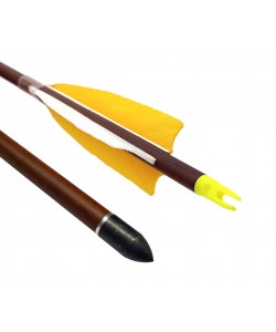 Стрела лучная карбон под дерево Centershot Grizzly 500 натуральное оперение 4”