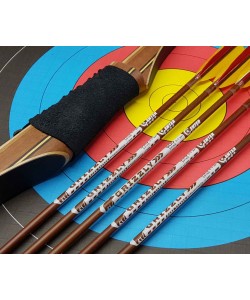 Стрела лучная карбон под дерево Centershot Grizzly 600 натуральное оперение 4”