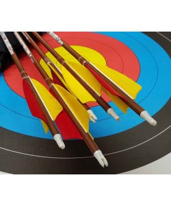 Стрела лучная карбон под дерево Centershot Grizzly 600 натуральное оперение 4”