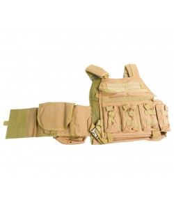 Тактический жилет Yakeda VT-1055 Plate Carrier с подсумками (Tan)