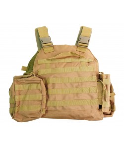 Тактический жилет Yakeda VT-1055 Plate Carrier с подсумками (Tan)