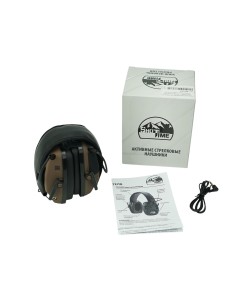 Наушники активные ShotTime 32, NRR 23dB, оголовье экокожа, амбушюры поролон. (Tan)