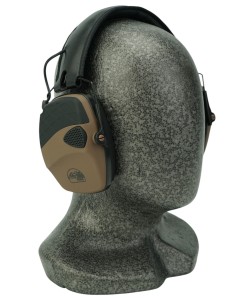 Наушники активные ShotTime 32, NRR 23dB, оголовье экокожа, амбушюры поролон. (Tan)