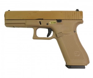 Страйкбольный пистолет WE Glock-17 Gen.5 Tan, сменные накладки (WE-G001VB-TN)