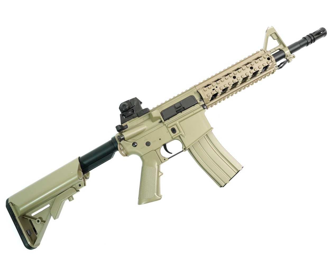Страйкбольный автомат Cyma M4 RAS Combat Tan, пластик (CM.517 TN)