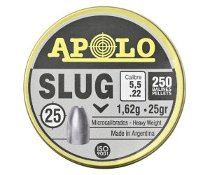 Пули полнотелые Apolo Slug 5,5 мм, 1,8 г (250 штук)