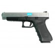 Страйкбольный пистолет WE Glock-34 Gen.4 Silver, сменные накладки (WE-G008B-SV) - фото № 1