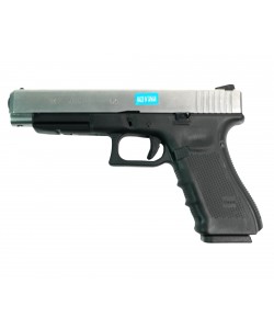 Страйкбольный пистолет WE Glock-34 Gen.4 Silver, сменные накладки (WE-G008B-SV)