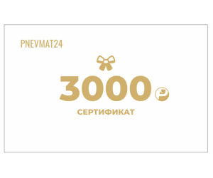 Электронный подарочный сертификат на сумму 3000р в Pnevmat 24