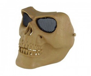 Маска на все лицо с сетчатыми очками Skeleton V2 (Tan)