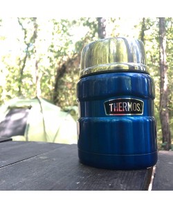 Термос для еды THERMOS KING SK3000 0.47 л, складная ложка, синий